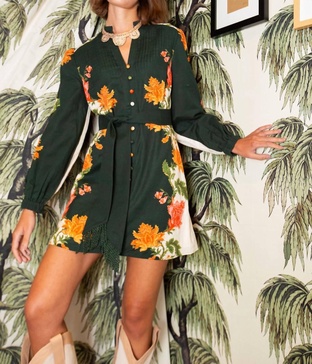 jenny dress in hunter bloom