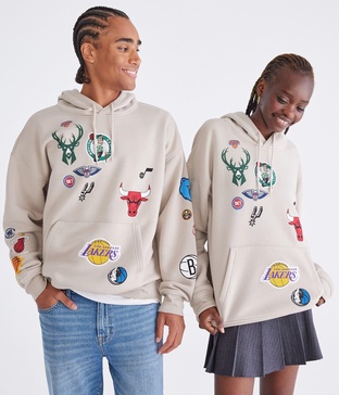 nba team logos pullover hoodie