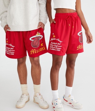 miami heat mesh shorts 6"