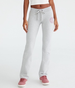 logo crest fit & flare sweatpants