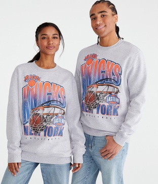 new york knicks net crew sweatshirt