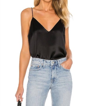 gwyneth silk camisole in black