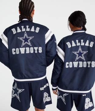 dallas cowboys striped bomber jacket