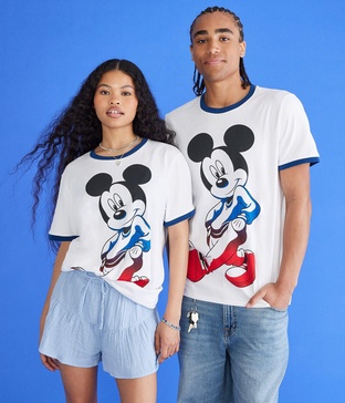 mickey & friends | mickey mouse relaxed ringer graphic tee