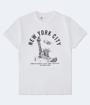 new york city lady liberty graphic tee