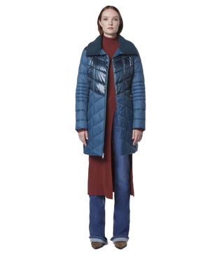 Andrew Marc Women's Quilted Minksy Mixed Puffer Jacket