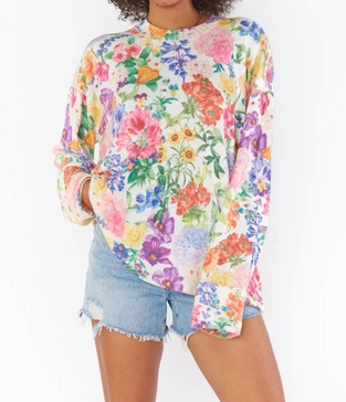 sue cuffed sweater in multi