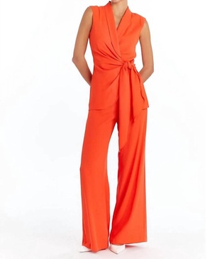 sleeveless vera blazer in serrano