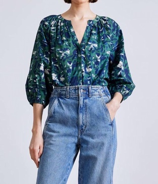 mitte top in aqua di fiore green