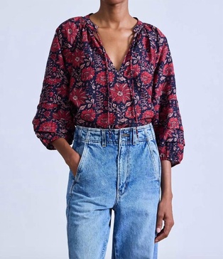 tule top in aqua di fiore fig