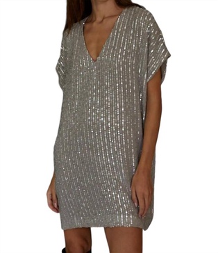 sequin dress in grey