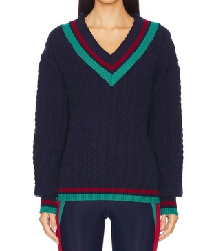 montana collegiate sweater in ultramarine colorblock