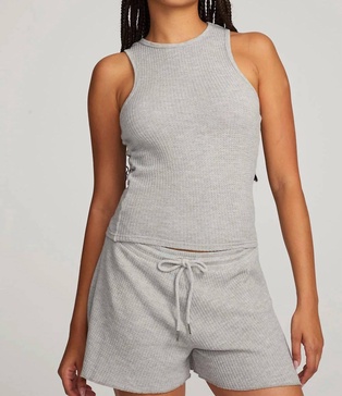 waffle tank in grey