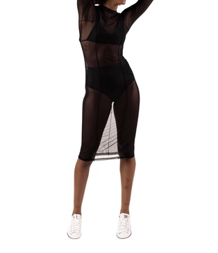 tube tulle dress cover up in black