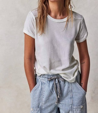 wild short sleeve tee in ivory