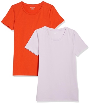 Amazon Essentials Women's Classic-Fit Short-Sleeve Crewneck T-Shirt, Multipacks