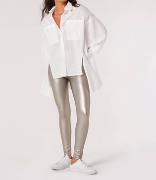 legging pant in silver