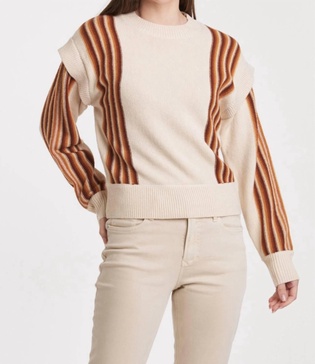kirsten sweater in creamy terra melage