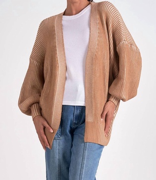 femy sweater cardigan in tan