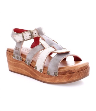 fabiola wedge sandal in nectar lux icicle rustic
