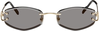 Gold Signature C Geometrical Metal Sunglasses