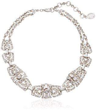 Ben-Amun Jewelry Pearl and Crystal Deco Swarovski for Bridal Wedding Anniversary Necklace