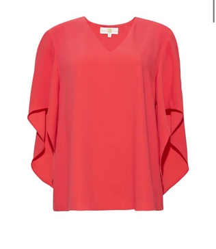 nina blouse in tea berry