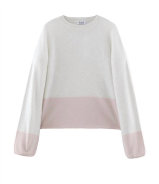contrast pullover light heather grey multi