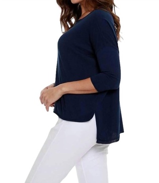 casual high low top in navy