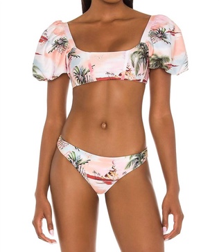 chelsea luau bikini top in multicolor