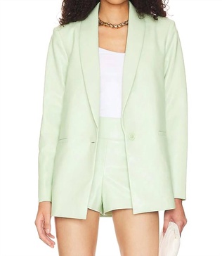 denny shawl blazer in pistachio