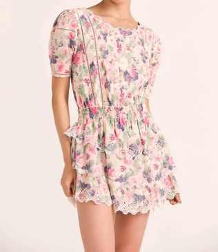 mavis dress in veiled kiss pink