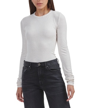 Splendid Women's Isabella Shimmer Long Sleeve Tee