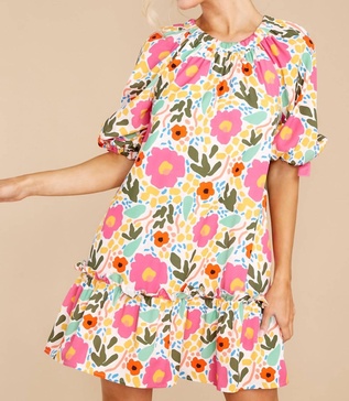 amelia dress in monet's garden