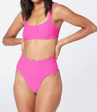 jess bikini top in bougainvillea
