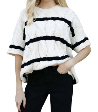 oversized sweater tee in ivory