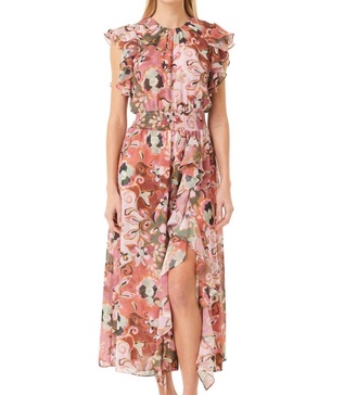 dalita midi dress in resort batik chiffon