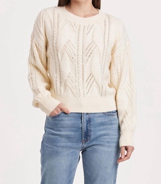 quinta sweater in vintage cream