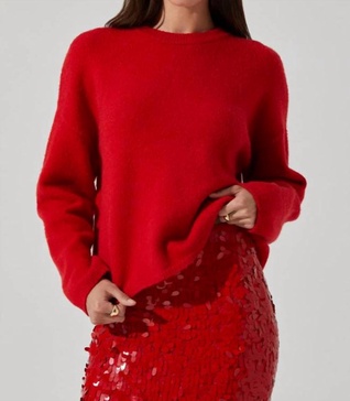 bowie sweater in red