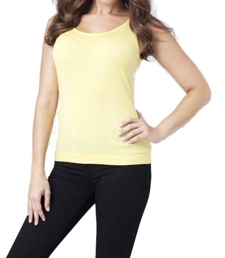 bra-friendly tank in yellow