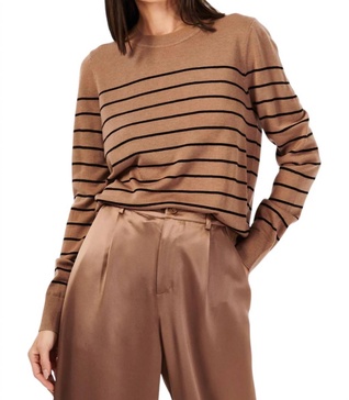 lucinda sweater in nutshell stripe