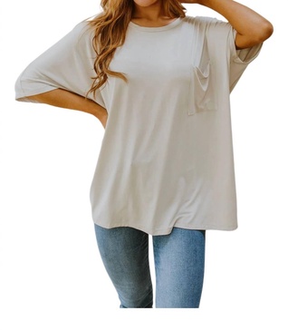effortless looks oversized t-shirt in ivory