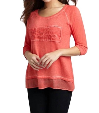 love top in coral
