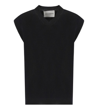 Amaránto Black Knitted Vest