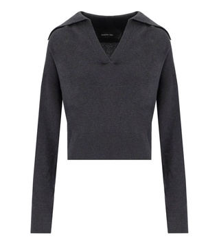 Federica Tosi Dark Grey Polo Jumper