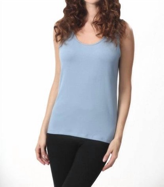 bra-friendly tank top in denim
