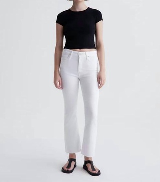 farrah boot crop in modern white