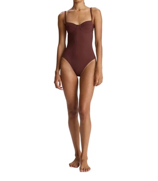 dylan one piece swimsuit in carob