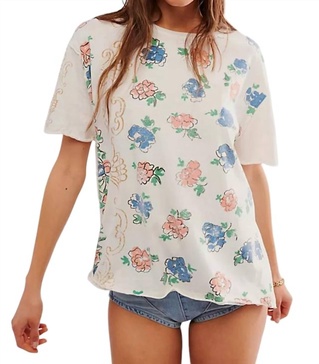 boheme tee in ivory combo