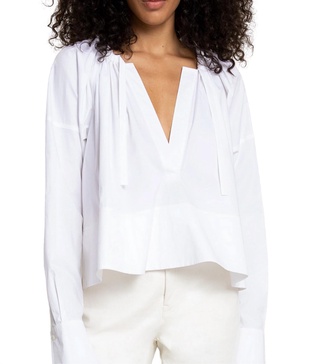 serena blouse in white